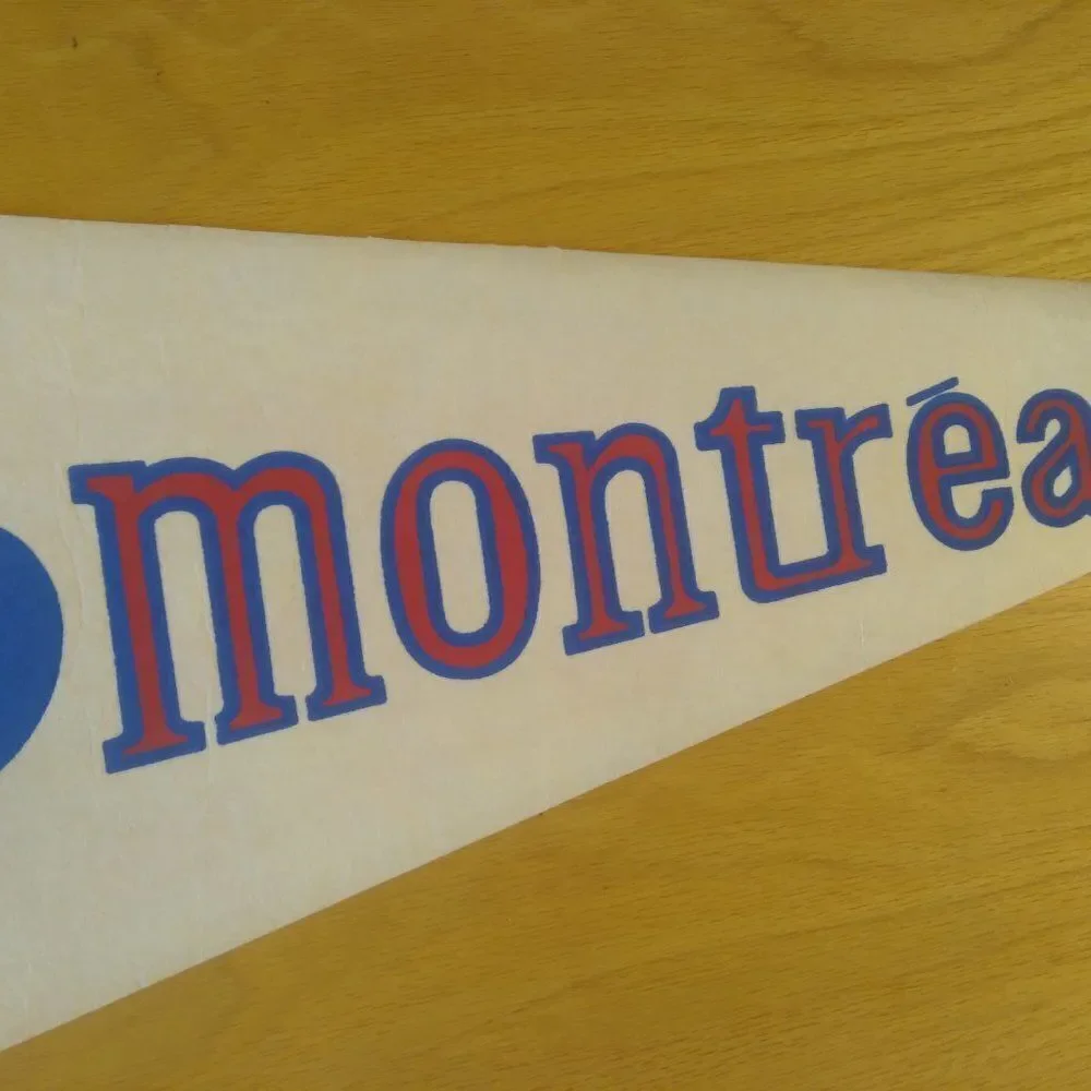 Vintage 60s Montreal Expos MLB Pennant Flag
